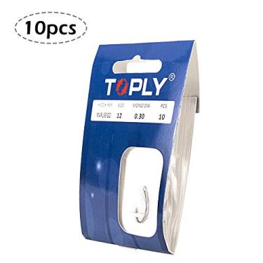 Imagem de 10pcs Anzóis de Pesca com Linha Barba Aço Alto Carbono Carpa Acessórios Peixe para Pesqueiros