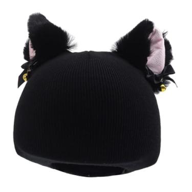 Imagem de Dynwave Capa para capacete de esqui, acessórios para esportes de inverno ao ar livre, gorro de tricô elástico, decoração para snowboard e patinação, desenho, Preto