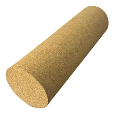 Imagem de menolana Rolo de massagem de cortiça para exercícios de liberação miofascial, coluna cilíndrica para relaxamento na academia, alongamento e equilíbrio, 10cm X 33cm