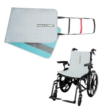 Imagem de EHUELDER Almofada respirável de assento deslizante unidirecional para idosos e cadeiras de rodas de longo prazo, absorção de umidade, almofada de cadeira de escritório de prevenção de quedas com alças