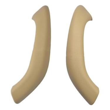 Imagem de 2/4pcs maçaneta interior do carro porta interna painel de apoio de braço puxar compatível para BMW X1 X2 F48 F49 51417417513(Beige 2pcs)