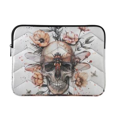 Imagem de Capa para laptop Dragonfly Skull fina, leve, durável, trabalho, viagem, bolsa de transporte para tablet, bolsa para laptop para mulheres, de 13 a 14 polegadas