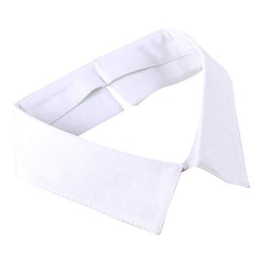 Imagem de FGDTREE Gola destacável elegante, clássica e versátil para tops. Elegante cor sólida com botões de pérola. Mini colar removível para mulheres