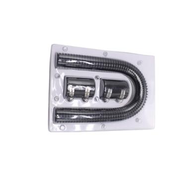 Imagem de 1 kit de mangueira de radiador de aço inoxidável flexível universal de 61 cm preto para Chevy Ford