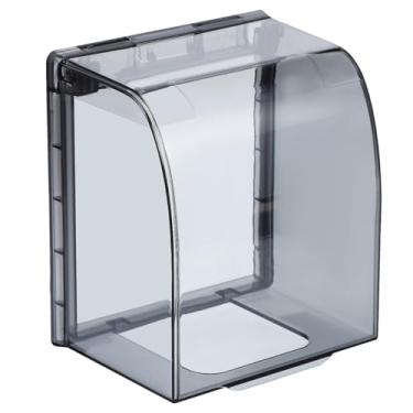 Imagem de iplusmile Capa de tomada externa à prova de intempéries: plugue flip de 1 gangue e protetor de receptáculo - capa de tomada tipo adesivo em uso para casa de banho pátio jardim (tipo X86)