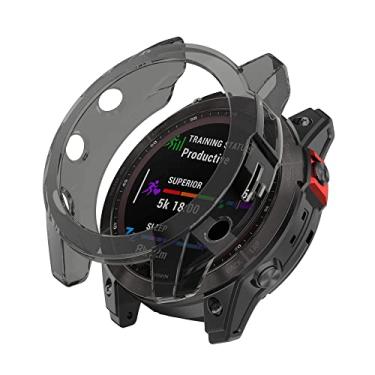Imagem de TIOYW Nova capa de proteção para Garmin Fenix 7 7S 7X 5S 5 5X Plus 6S 6 6X Pro Smartwatch Protector Frame Soft Clear TPU Case Quick Cover (Cor: C, Tamanho: para Fenix 7S)
