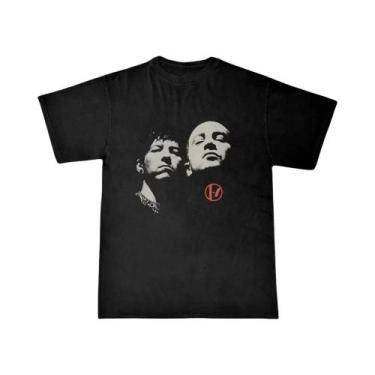 Imagem de Camiseta Casual Vintage Unissex Oversized Twenty One Pilots Band Rappe