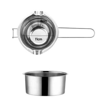 Imagem de Kit de panela de cera de aço inoxidável, velas de chocolate derretido 