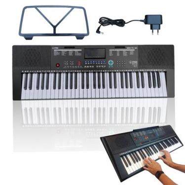 Imagem de Teclado Musical Iniciante Estudant Spring tc-161 Tipo Yamaha, Preto, B