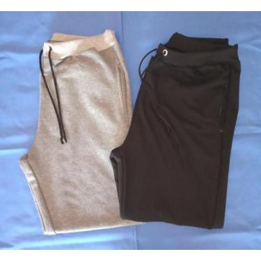 Imagem de Calça Moletom Unisex Tamanho P - W Diniz Confecções, Verde, M