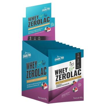 Imagem de Whey Zerolac - 10 Sachês 40g Iogurte de Frutas Vermelhas - Shark Pro-Masculino