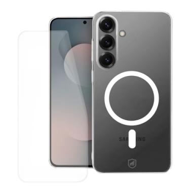 Imagem de Gshield Kit Capa Crystal Slim Transparente Compatível Com Magsafe em Acrílico para Samsung Galaxy S25 FE + Película Hydrogel HD Frontal e Traseira