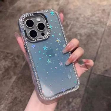 Imagem de HTVJFX Capa dupla frontal e traseira para iPhone 16 Pro Max, capa de silicone macio com gradiente (para iPhone 16 Pro Max/azul)