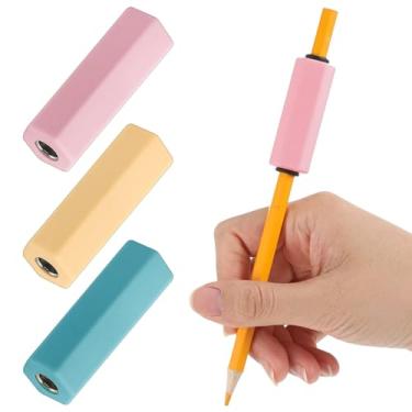 Imagem de Humyoun 3 peças de pesos de lápis coloridos kit de auxílio de escrita à mão para crianças, ferramenta de suporte de lápis ponderado para escrita à mão para materiais de aprendizagem de autismo (rosa