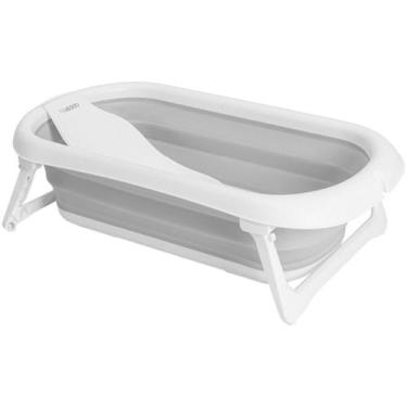 Imagem de Banheira de Bebe Compacta Dobravel Portatil Kiddo Flex Cinza