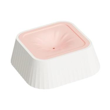 Imagem de Dualoai Bebedouro automático para animais de estimação, comedouro lento para cães e gatos de interior, Rosa