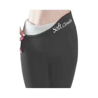 Imagem de Leggings Femininas De Cintura Alta Com Forro De Pelúcia Sherpa, Cor Só