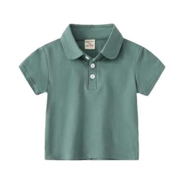 Imagem de Camisas Polo De Algodão Para Meninos, Roupas Casuais Para Crianças De 