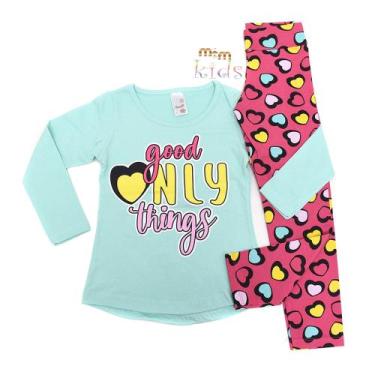 Imagem de Roupa Frio Menina Conjunto Meia Estação Infantil - ANALÊ, Verde água, 