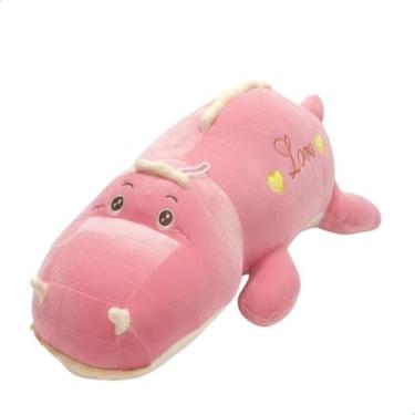 Imagem de Pelúcia Jacaré 60cm Antialérgico Premium Lavável com Zíper – Super Macio (ROSA)