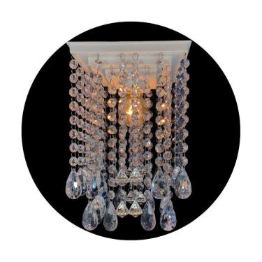 Imagem de Lustre de Cristal Acrílico Branco - Design Moderno