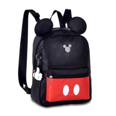 Imagem de Bolsa Mochila de Costas Mickey Compacta Encantadora Resistente Cor:Pre