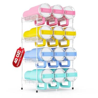 Imagem de Organizador reutilizável empilhável com alça para garrafa de água para Stanley 1,134 g com alça de copo, acessórios Stanley para despensa, armário e organização e armazenamento de cozinha, suporte de