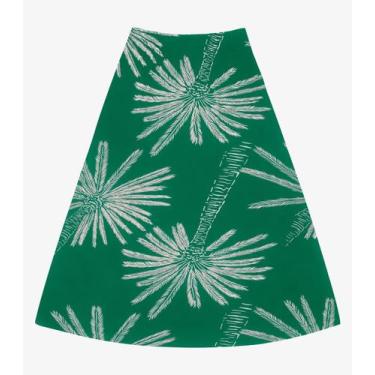 Imagem de Saia Midi Feminina Viscotorcion Rovitex Verde, GG, Verde