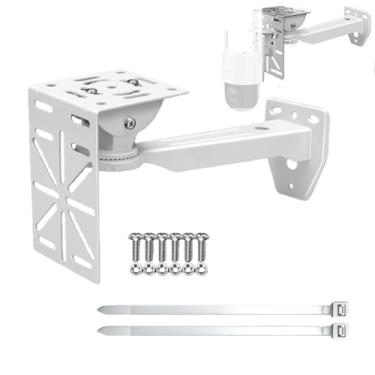 Imagem de GledeYeTec Suporte de parede de segurança CCTV com bico de pato e adaptador em forma de L para câmeras Dome e painéis solares, inclui 2 abraçadeiras extras de 30 cm