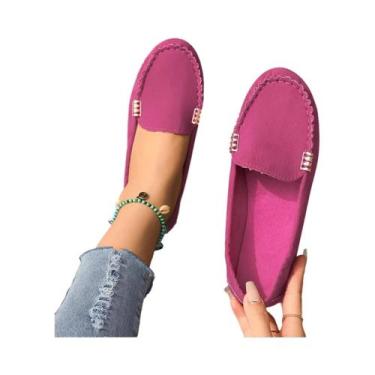 Imagem de Sapatos Femininos Sem Cadarço, Mocassins, Sapatilhas, Tênis Casuais, S