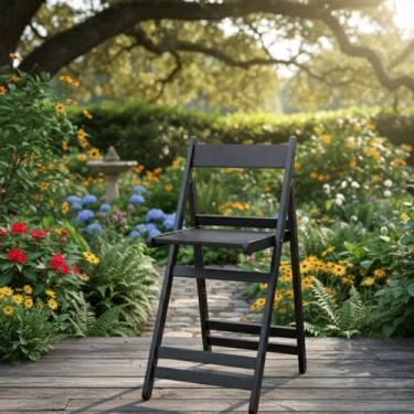 Imagem de Cadeira para Jardim Bistrô Dobrável em Madeira Maciça - Marcenaria Rea