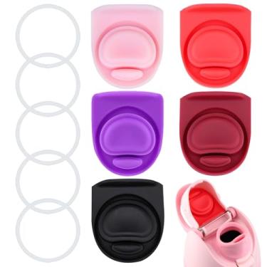 Imagem de ZUGHXMS 5 peças de anel de vedação O e 5 peças de rolha de substituição para Owala FreeSip 473 ml 947 ml, peças de boca de tampa superior de garrafa de água de silicone para Owala 16/19/24/32/1,134 g
