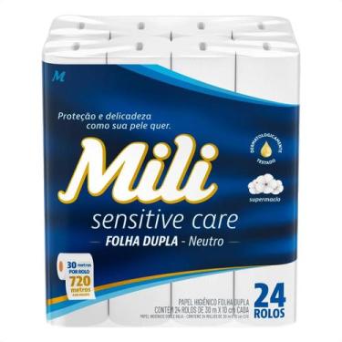 Imagem de Papel Higiênico Mili Folha Dupla Neutro - 24 Unidades