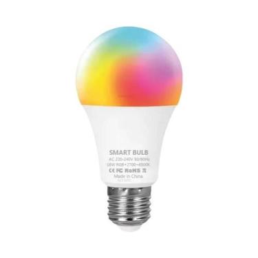 Imagem de Lâmpada LED Inteligente Regulável 15W 18W E27 B22 Tuya Bluetooth RGBCW