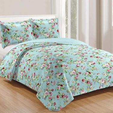 Imagem de Kit Cobre Leito Colcha Daily Queen 3 Peças - Floral 28