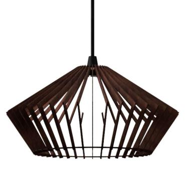 Imagem de Luminária Teto Tipo Pendente Dejavu Mdf Completa - Luminária Teto Tipo Pendente Dejavu Mdf Completa - Cor:marrom