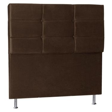 Imagem de Cabeceira Casal 1,40m Tóquio Suede Marrom