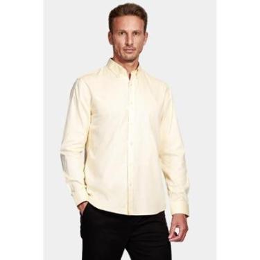 Imagem de Camisa Aramis Manga Longa Move Regular Oxford Amarelo-Masculino