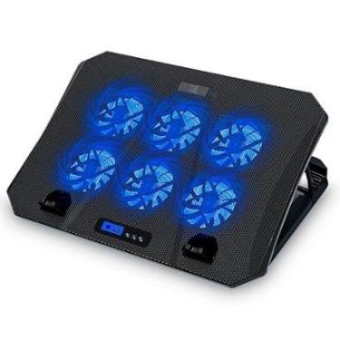 Imagem de Suporte para Notebook Maxprint Popmax High, 5x Ajustes, 6x Fans, 2x USB, Até 15.6, Preto - 60000119-Unissex