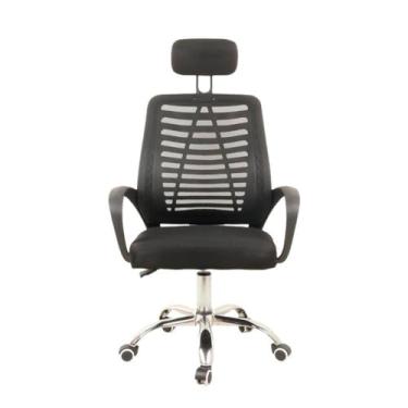 Imagem de Maxprint Cadeira Office Sion Ergonômica com Encosto em Mesh, Apoio de Cabeça Ajustável, Base Cromada com Rodízios