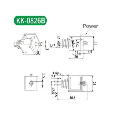 Imagem de Eletromagneto Linear De Tração E Impulsão 12V 24V DC Com Estrutura Abe