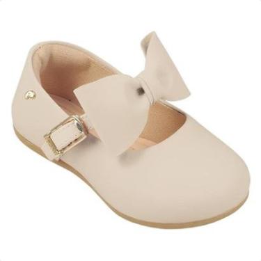 Imagem de Sapato Sapatilha Infantil Pampili Angel 04 Laço Removível Nude-Feminino