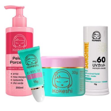 Imagem de Kit Bastão Facial FPS60 Sabonete Renovadores Pele Kokeshi - Kokeshi Co