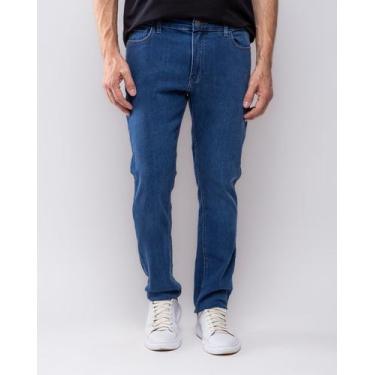 Imagem de Calça Jeans Masculina Slim Super Conforto - Doct, 48, Indigo claro
