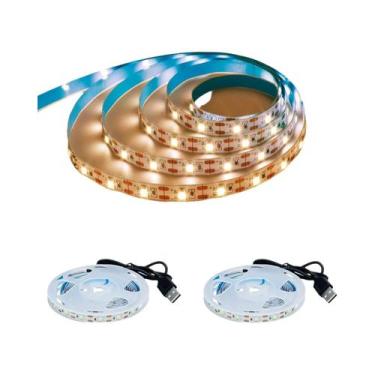 Imagem de Fita De LED Branco Quente 5V USB 2835 Para Decoração De Fundo De TV E 