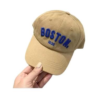 Imagem de Boné De Beisebol Infantil Ajustável Com Letra Bordada, Chapéu De Sol P