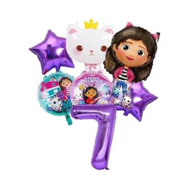Imagem de Conjunto De Balões Gabby Dollhouse Para Meninas, Decoração De Festa De