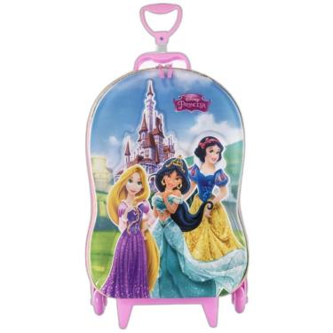 Imagem de Mochila De Rodinhas 3d Maxtoy Princesas Castelo Rosa 3855nm23