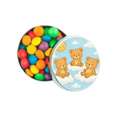 Imagem de Latinha Lembrancinha Personalizada Ursinhos na Nuvem