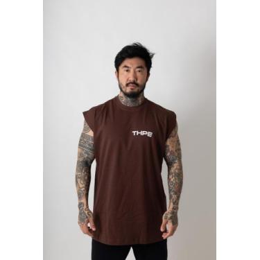 Imagem de Regata Oversized Origem Thpe Premium, Marrom, G